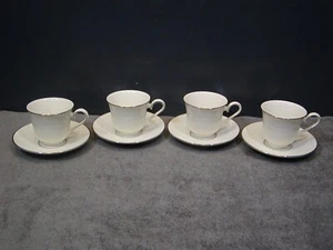 4 JUEGOS DE TAZAS Y PLATILLOS LENOX SAND DUNE PLATINUM NUEVOS - Imagen 1 de 15
