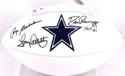 Dorsett/Staubach/Pearson Signed Dallas Cowboys Logo Football-Beckett W Holo - Image 1 of 4