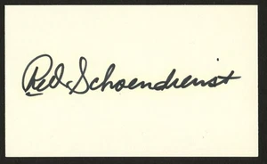 Red Schoendienst d2018 signed auto Baseball HOF 3x5 Index Card PSA MC085 - Picture 1 of 2