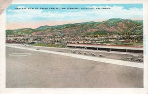 GLENDALE CA GRAND CENTRAL AIR TERMINAL 1920er VINTAGE POSTKARTE 092425 U - Bild 1 von 2