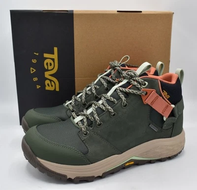 Botas de senderismo impermeables de cuero verde tomillo Gore-Tex Teva para mujer talla 9 GTX Foto 1 de 4