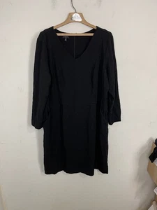 Talbots Womens Dress Size 2X Black Modest Minimal Funeral Corporate Cocktail - Picture 1 of 10
