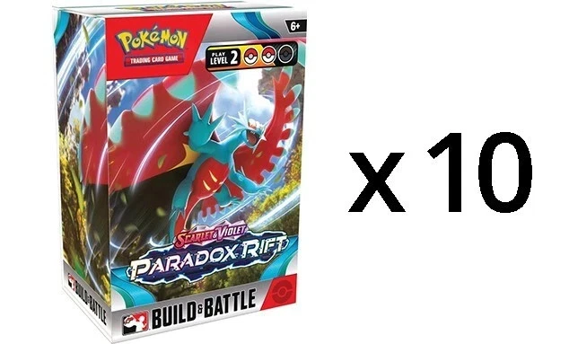 Pokemon SV4 Paradox Rift Build and Battle Kit DISPLAY Box (10 Kits) SEALED!! - Image 1 of 1