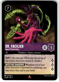 Disney Lorcana - Dr. Facilier - Agent Provocateur - #37/204 Rare N/M