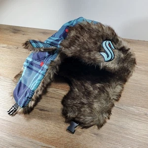 Seattle Kraken 2024 Trapper Hat SGA 12/17/24 NHL Hockey - Picture 1 of 8