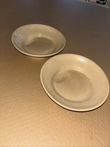 Antique Stoneware Indented Spoon Bowls 2 Pieces New Orleans Unique Products 7.5 - Picture 1 of 4