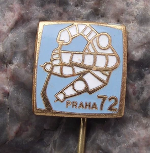 1972 Legendary Cold War Ice Hockey World Championships GOAT Pin Badge - Picture 1 of 3