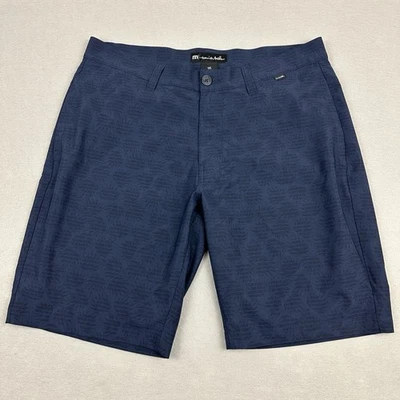 Pantalones Cortos Travis Mathew Para Hombre 35 Azul Floral Rendimiento Golf Elastizados Ligeros Foto 1 de 4