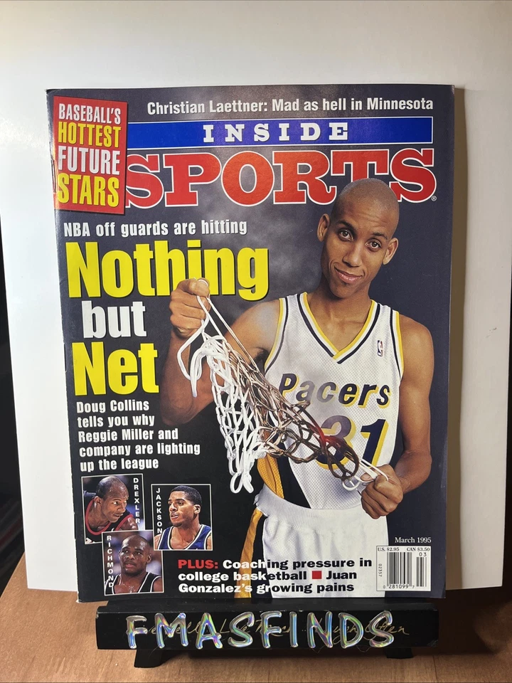 W3 1995 REGGIE MILLER PACERS 报摊 March Inside Sports 杂志  — 第 1/1 张图片