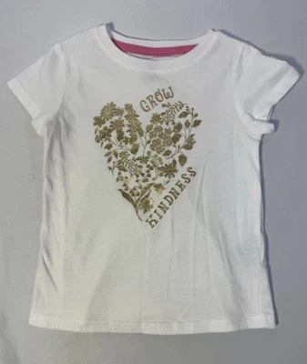 Camiseta Epic Threads Floral Top Crecer Bondad Estampada Corazón Dorado Camiseta Niñas Talla 3T Foto 1 de 4