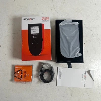 Skyroam Black Orange Global Personal Wi-Fi Hotspot Virtual SIM Technology - Image 1 of 4