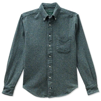 Gitman Vintage $285 NWT Blue Nepped Tweed Melange 2-ply Oxford Shirt AW25 M - Image 1 of 4