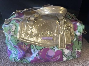 COACH MADISON FLORAL AUDREY CONVERTIBLE SATCHEL MULTI COLOR W/GOLD ACCENTS 14589 - Picture 1 of 14