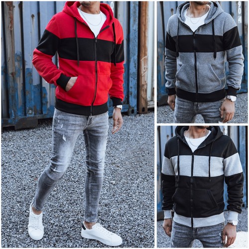 SACAI Felpa con cappuccio uomo pelliccia isolata maglione uomo zip felpa DSTREET M 2XL