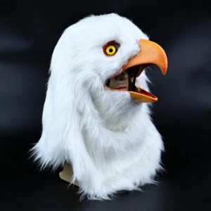 Offener beweglicher Mund Falke Adler Maskottchen Fursuit Masken Cosplay Halloween Tiere Maske - Bild 1 von 11
