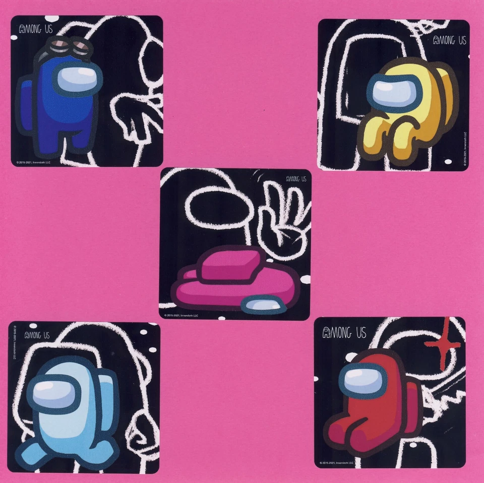 15 pegatinas grandes Among Us - Favores de fiesta - Recompensas Foto 1 de 1