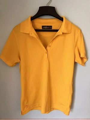 Camisa polo de golf Loudmouth para mujer amarilla mediana manga corta rendimiento Foto 1 de 4