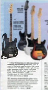 *VINTAGE* Harmony P-Bass Electric Bass Guitar, Black - 1990's Model - Picture 1 of 1