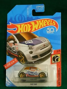 Hot Wheels 2018 ~ HW DAREDEVILS #2/5 ~ FIAT 500 ~ Argento ~ #04 - Foto 1 di 3