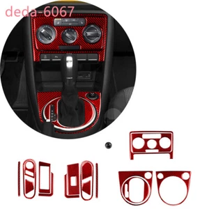 18×Red Carbon Fiber Interior Full Set Trim Kits For Volkswagen VW Beetle 2012-19 - Picture 1 of 10