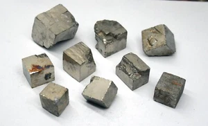9 x Pyritkristall Navajun Pyrit Katzengold Pyritwürfel  0,24 kg - PY126 - Bild 1 von 2