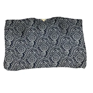 Michael Kors Women’s Blue And White Geometric Print Top Size 1X Poncho Blouse - Picture 1 of 8