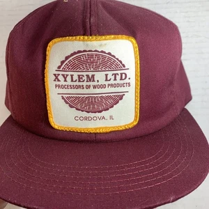 Trucker Foam Snapback Hat K Products USA Patch Canvas Baseball Cap Vintage 80s - Picture 1 of 8