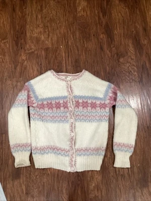 Grande islandés vintage 100 % lana pura para mujer Foto 1 de 4