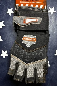 Ergodyne MEDIUM ProFlex 910 Half-Finger Impact Gloves + Wrist Support 17713 M(8) - Picture 1 of 7