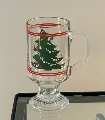 4 Waechtersbach Sapin de Noël Verre Irlandais Café Thé Pieds Mugs 5.5 " Grand - Photo 1/4