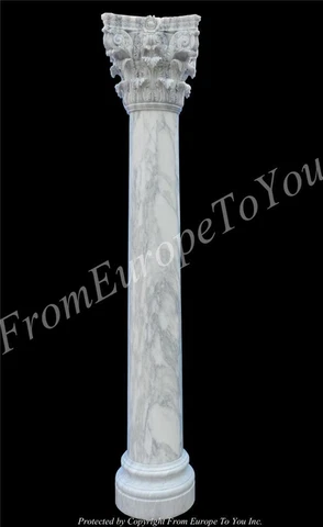 INCREDIBLE HAND CARVED ITALIAN MARBLE CORINTHIAN COLUMNS - IMC1 Cover