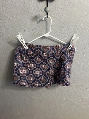 J. Pantalones Cortos Chinos Crew Para Mujer 5" Talla 0 Azul, Blanco Rosa Cremallera Lateral Foto 1 de 4