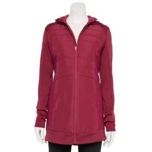 Tek Gear Women's Deco Sangria Long Mixed Media Jacket (WT33A206RS) S/M/L/XXL-NWT - Picture 1 of 2