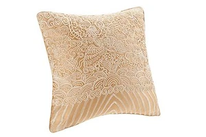 NATORI Gobi Palace Square Pillow Gold Embroidery 20 x 20" NA30-1621 - Picture 1 of 2