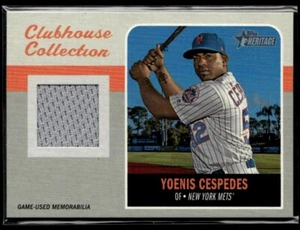 2019 Topps Heritage Clubhouse Collection Relics Yoenis Cespedes Jersey 1 color - Picture 1 of 2