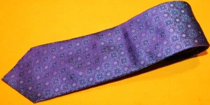 HICKEY FREEMAN MADE IN ITALY PURPLE/BURGUNDY/YELLOW FLORAL TIE - DESIGNER TIES. - Imagen 1 de 4