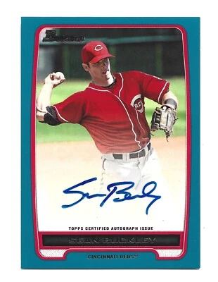 Sean Buckley AUTOGRAPH /500 BLUE Cincinnati Reds 2012 Bowman Prospect AUTO Card - Image 1 of 2