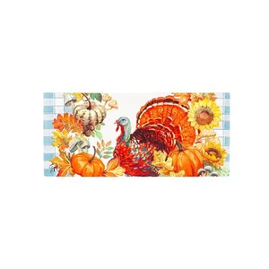 Gingham Turkey Sassafras Tappetino interruttore, 10x22 pollici - Foto 1 di 2