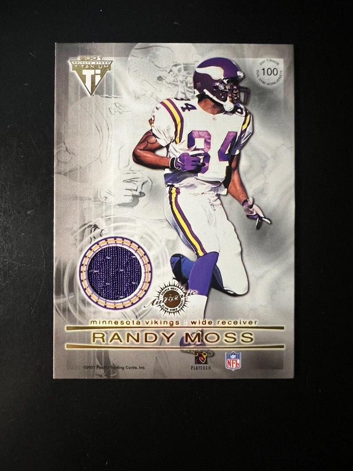 2001 Titanium Double Sided Jerseys #100 Daunte Culpepper Randy Moss Vikings - Image 1 of 2