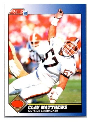 1991 Score Football #19 Clay Matthews Cleveland Browns - Image 1 of 2