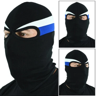 Sturmhaube Balaclava Hooligans Ultras Schwarz Weiß Blau Hertha HSV MASK - Bild 1 von 4