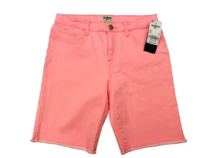 Oshkosh B'gosh Girl's Pink Cotton Stretch Raw Hem Skimmer Shorts Size 12 - Picture 1 of 8
