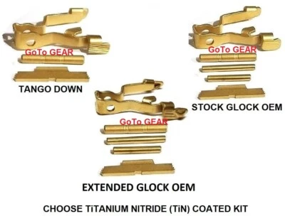 GOTO GEAR For Glock Gen 5 TiN Gold Control Kit, GLOCK OR TANGO DOWN SR, CHOOSE CUSTOM KIT