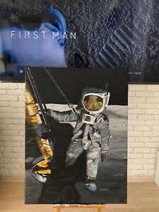 First Man Neil Armstrong Space Apollo 11 Moon 🌙 🎨 Acrylic/Moon dust 60x80cm