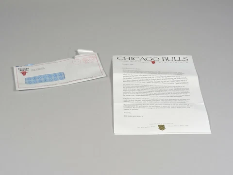 Chicago Bulls 1999 Ticket Holder Letter about the Lockout Refund - Rare Cover