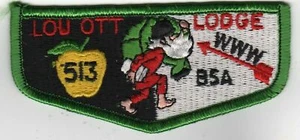 OA 513 Lou Ott BSA S9 pb Flap GRN Bdr. Johnny Appleseed OH [MOBX4-13f] - Picture 1 of 1