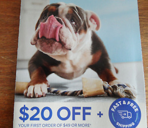 Chewy $20 OFF Coupon of first order $49 or more Pet Food, Toys ,Supplies