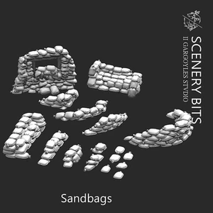 Tabletop Terrain Sandbags - Picture 1 of 2