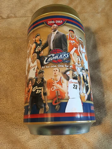 2006-2007 Cleveland Cavaliers Sealed Wooden Puzzle Metal Coin Bank Poster LeBron Cover