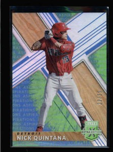 NICK QUINTANA 2019 ELITE EXTRA EDITION #47 TEAL ASPIRATIONS ROOKIE #21/25 AZ2409